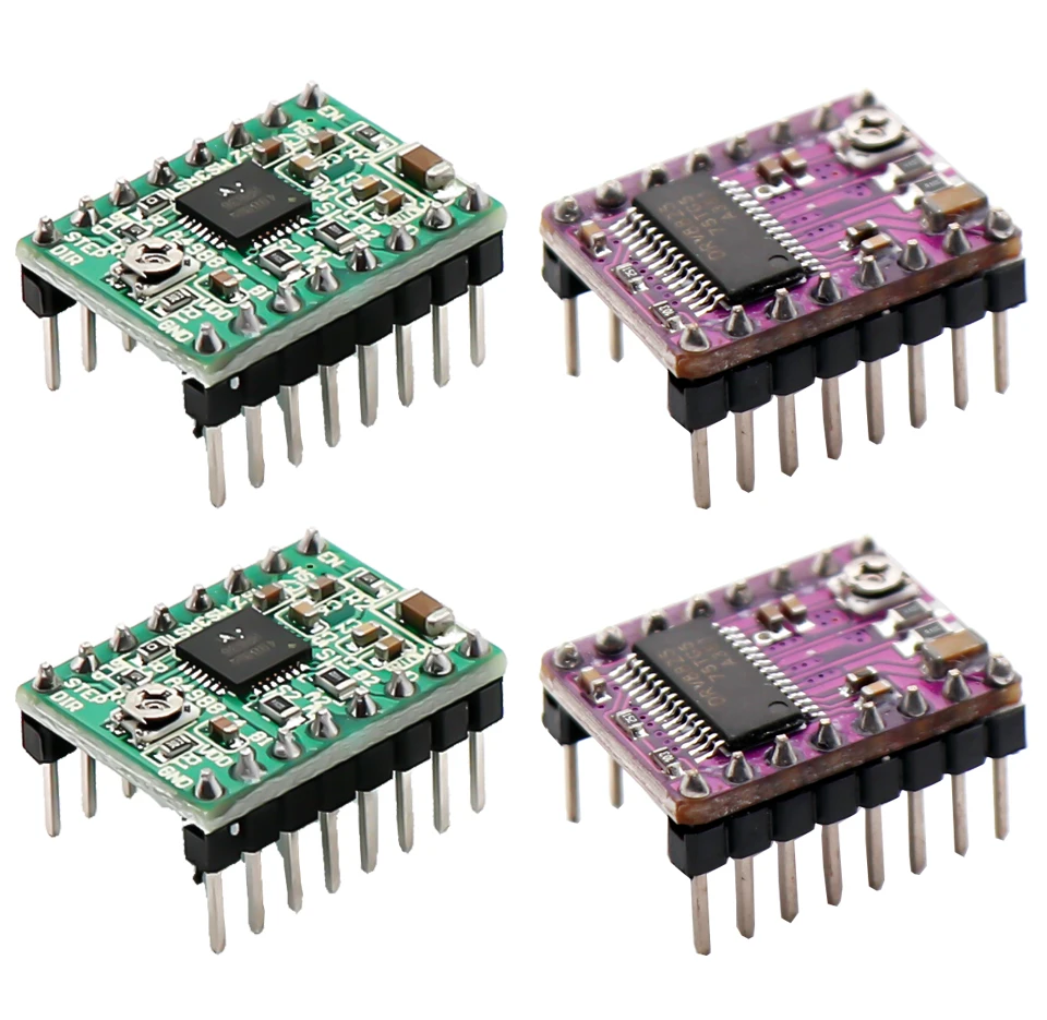 A4988 DRV8825 Stepper Motor Driver With Heat sink 3D Printer Parts StepStick Carrier Reprap RAMPS 1.4 1.5 1.6 MKS GEN V1.4 board