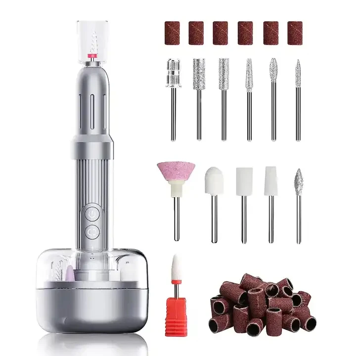 Custom Professional Nail Supplies Nail Tools Rechargeable Cordless Portable Electric Nail Drill Machine with Bits