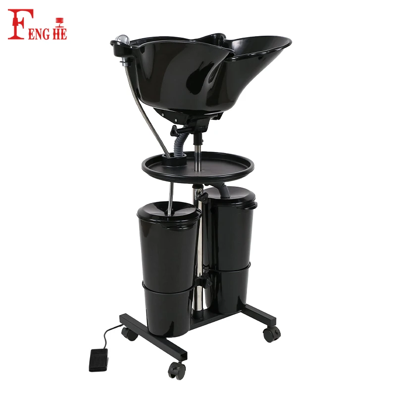Beauty Salon Tools Movable Shampoo Chair Adjustable Shampoo Basin With water pump Hair Wash Sink