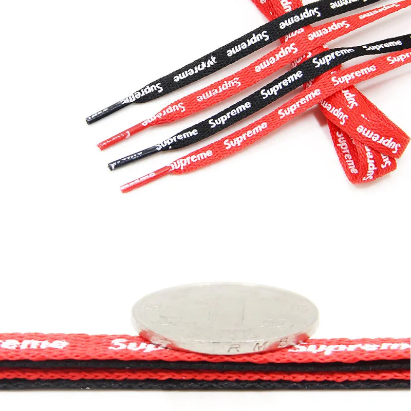 Yrunfeety Custom Printed Shoelaces Both Side Flat Print Shoe Lace 3 Colors for Supr Shoelaces for NK AF1 Sneakers