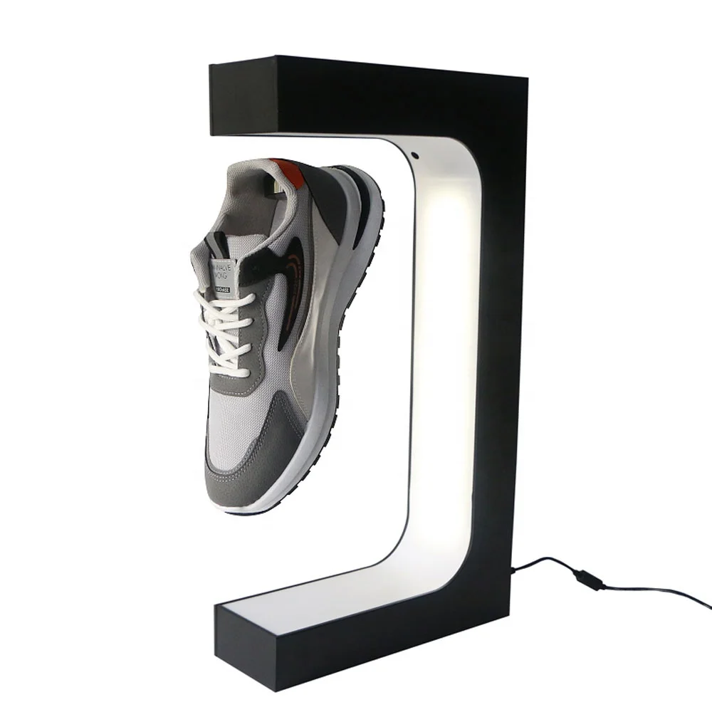 2022 Newest Acrylic Magnetic Rotating Levitating Shoe Display Floating Sneaker Stand for Advertising Exhibition Show in Store