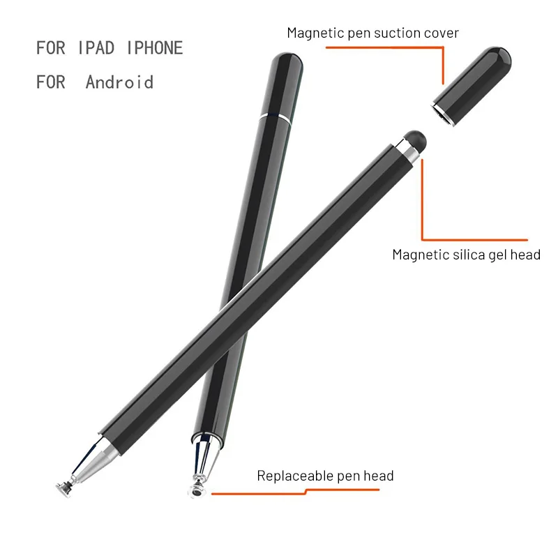  custom logo 2 in 1 capacitive stylus touch screen universal