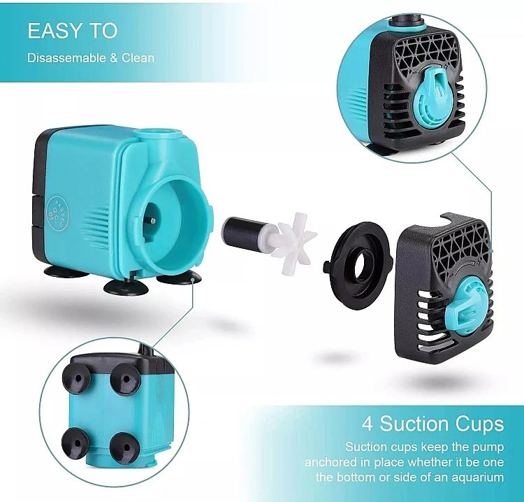 Raybow best air pump 3 in 1 aquarium pump favourable price suction submersible fish pond pump filter for 75 gallon aquarium