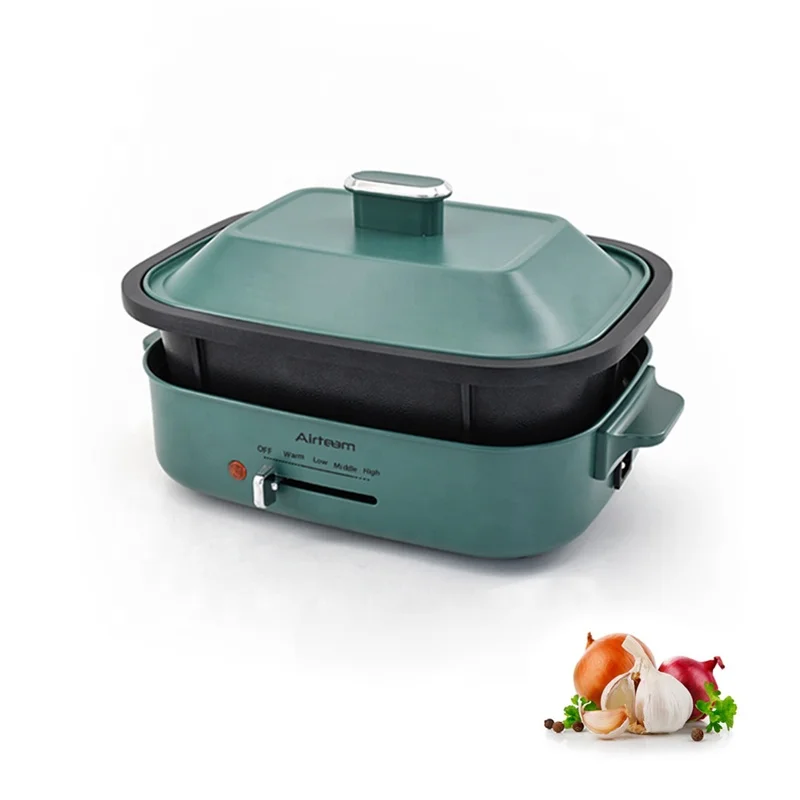 New Arrival Hot Multifunction Frying Electric Grill Pan, Indoor barbecue grill 1200W With Safety protection