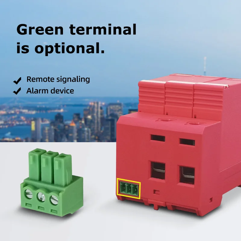 Wenzhou DDSP2-PV 2P 3P 40kA Lightning Surge Protective Device Arrestor DC SPD 1000V 1200V Best Home Surge Protector