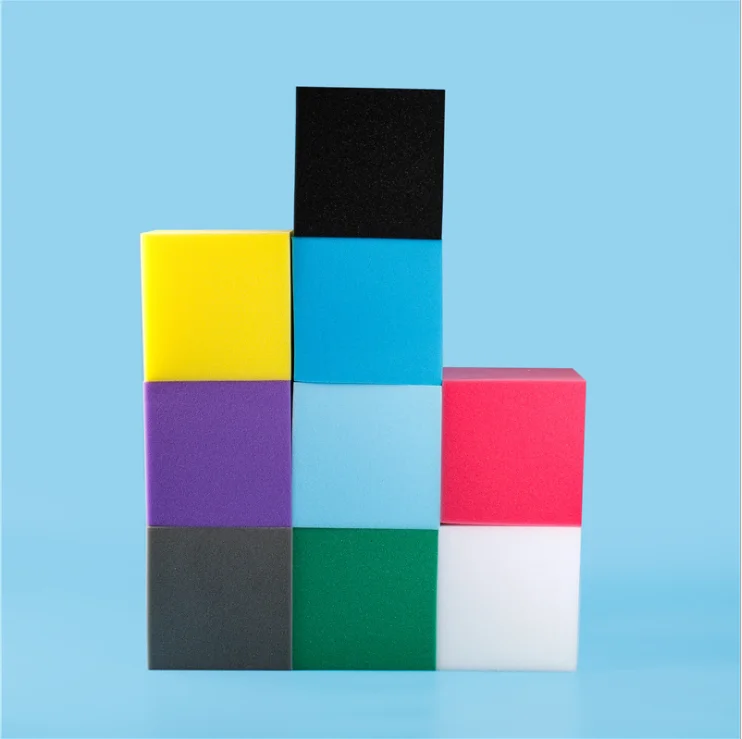 Rainbow Trampoline Children Playground Soft Foam Colorful Square Sponge for Kids Indoor Play