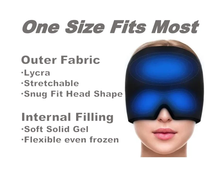 Headache Gel Ice Wrap, Migraine Ice Pack, Headache and Migraine Relief Gel Ice Hat