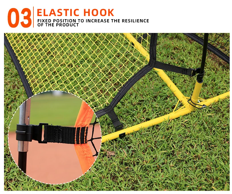 two sides yellow soccer rebounder two people can use Simultaneously