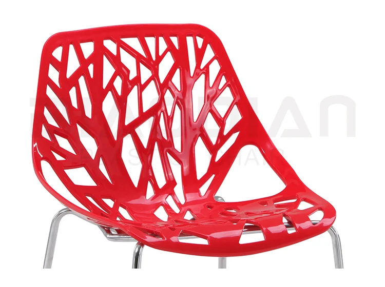 Modern Striking Birds Nest Side Metal Birch Dining Chairs for Restaurants and Coffee shop