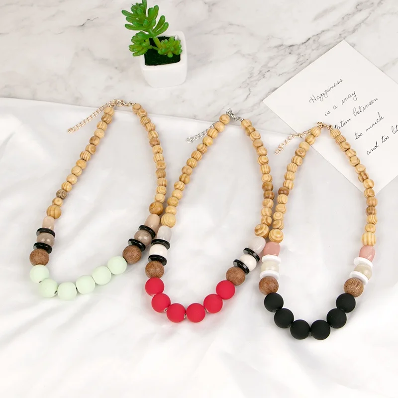 Custom Amber Rosary Beads Wooden Beads Resin Necklace Jewelry Plastic Beads Resin Necklace Jewelry