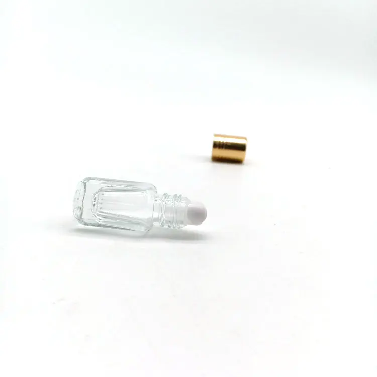 Горячая Распродажа 2 мл 3 6 10 12 восьмиугольный стеклянный флакон для духов с роликовыми шариками эфирных масел пластиковым стеклом из нержавеющей стали