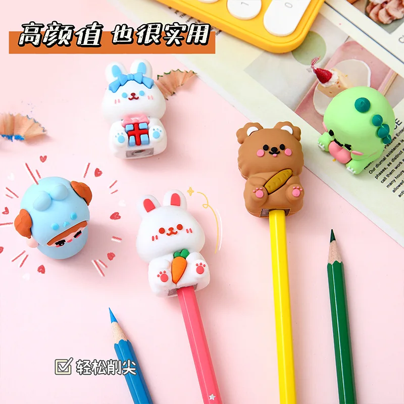 Colored Pencil Sharpeners Lovely Cartoon for Kids and Adults School and Office Handheld Animal Pencil Sharpener