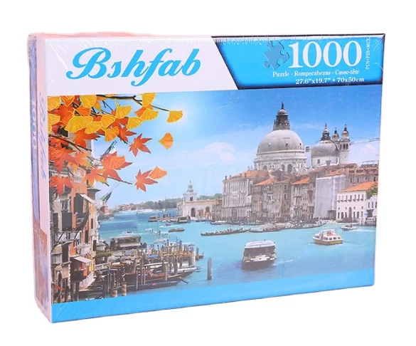 1000 pieces flat white cardboard jigsaw puzzle hot sale landscape oil painting sketch jigsaw puzzle youth educational toys