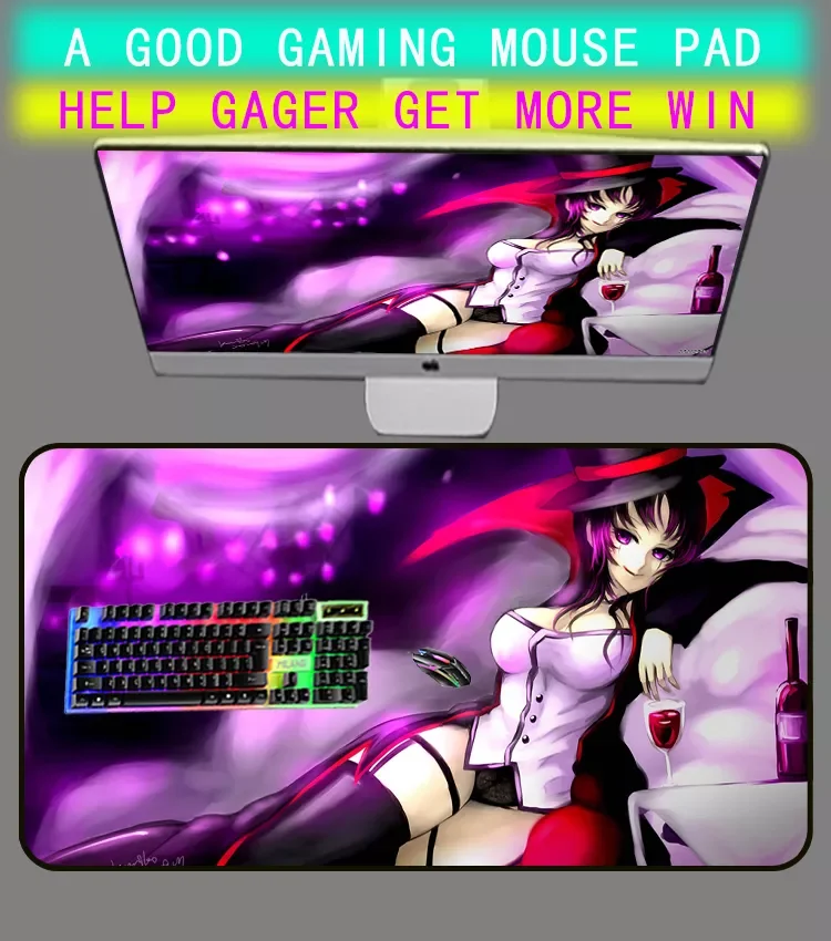 Large sexy girl Gaming Mat Sublimation  mouse pad  custom logo