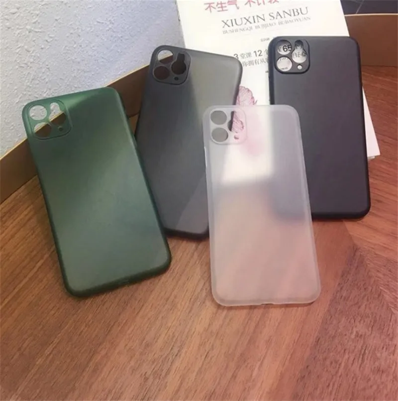 Новинка 2020 Ультратонкий чехол для сотового телефона iPhone защитная крышка объектива матовый прозрачный мягкий из полипропилена 12