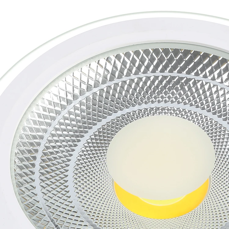  Energy saving aluminum frame 5w 7W 10w 15w 24w COB glass downlight light skd raw material ceiling