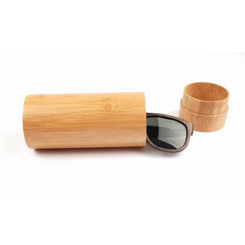 2020 Custom logo OEM bamboo wooden optical storage sunglasses case, handmade slide cheap hard sunglass glass box case