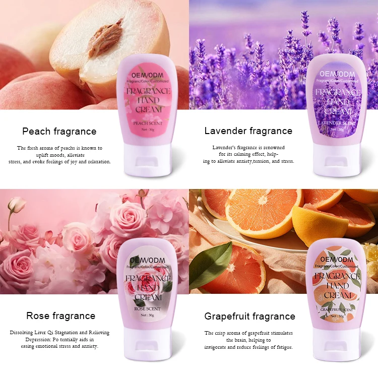 Natural Fruit Plant Deep Hydrating Nourishes Organic Hand Lotion Cream Logo Moisturizing Soft Luxury Customized Hand Cream