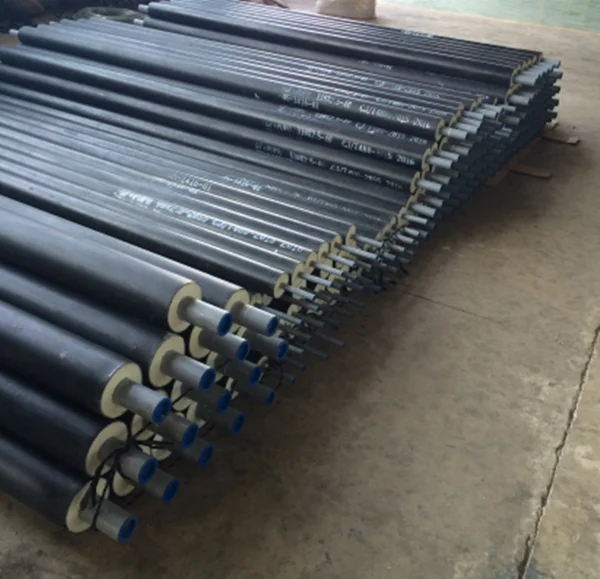 underground directly buried PPR PERT composite plastic thermal insulation pre-insulated pipes for hot or chilled water