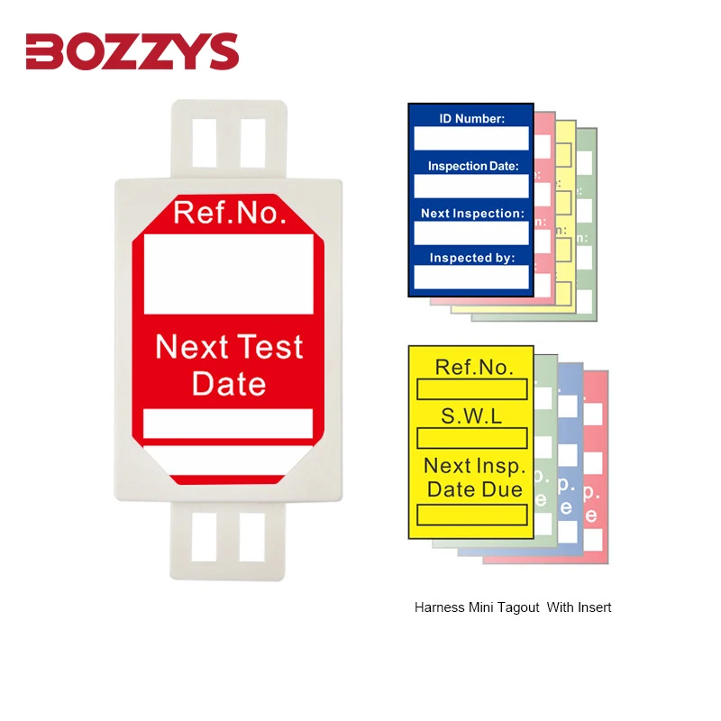 Small scaffolding tags plastic label holder With PVC double-sided label for scaffolding inspection record