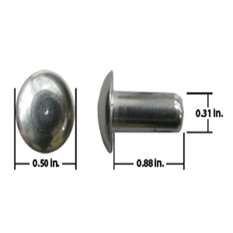 Manufacture Aluminum Round Solid Rivet 5x10mm Metal Rivet Stainless Steel Solid Rivet