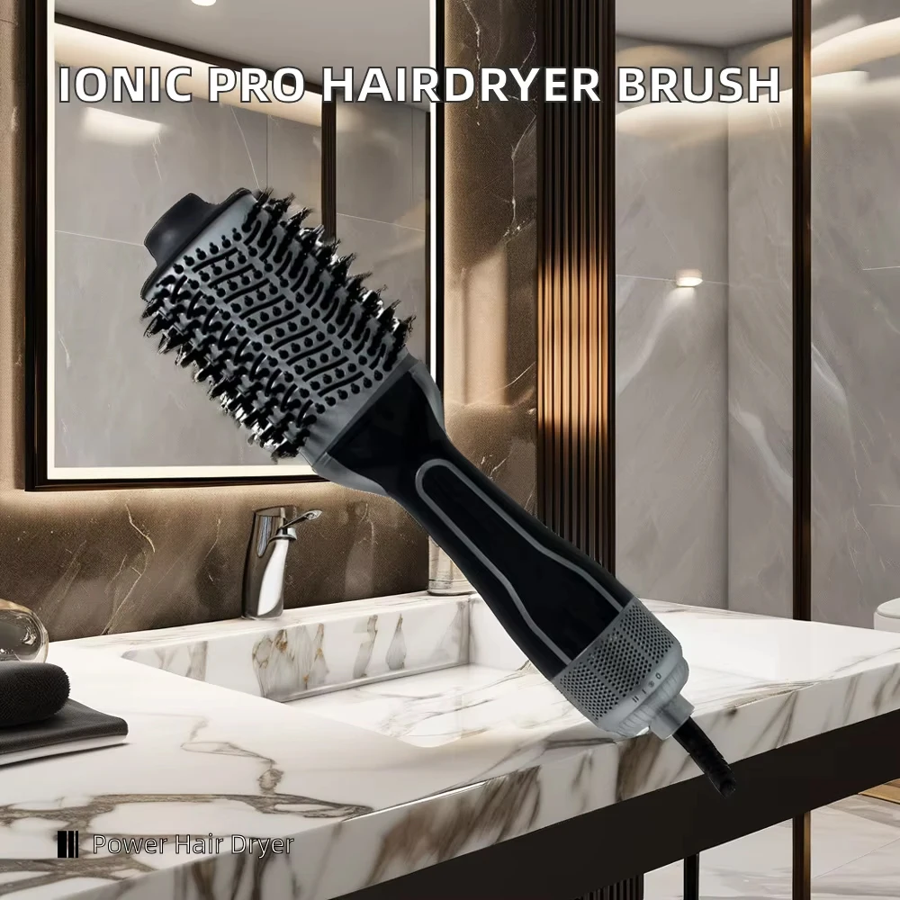 1250W Electric Hot Air Brush 3-in-1 Multifunctional One-Step Hair Household  Blow Dryer Brush