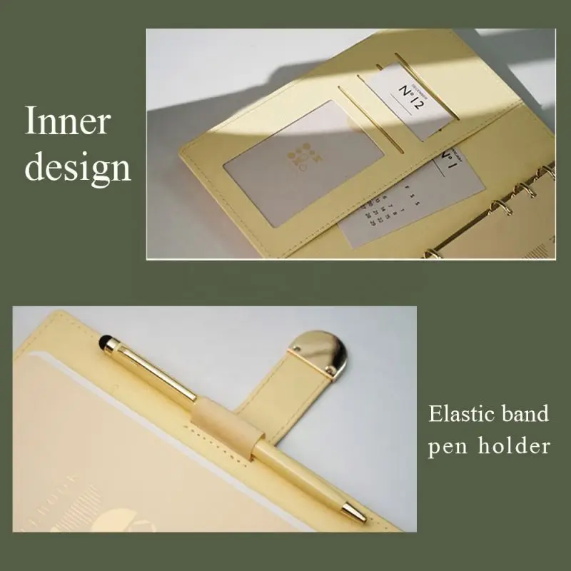 A6 Wallet Pu Budget Leather Ring Binder Planner