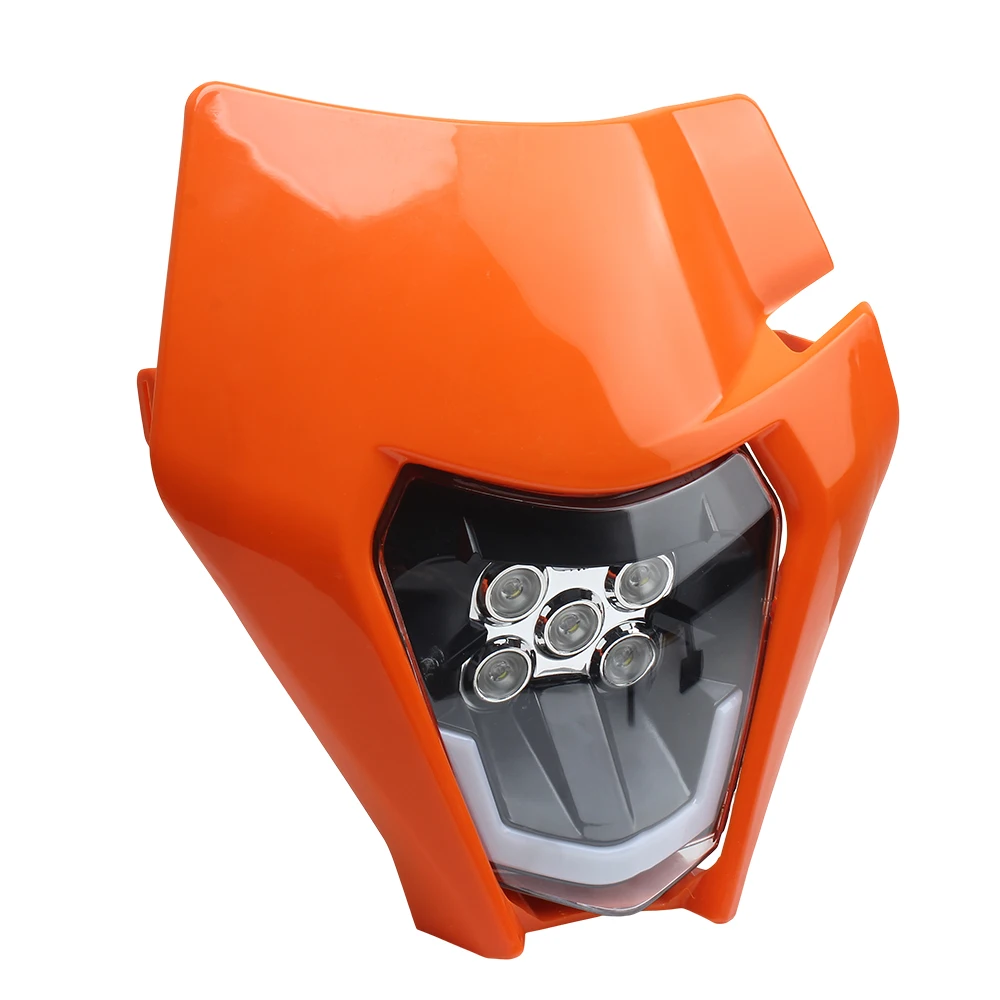 Motorcycle LED Headlight Headlamp Head Light Fairing 2021 2022 For KTM EXC Enduro XCW XC New style 5 LED Headlight