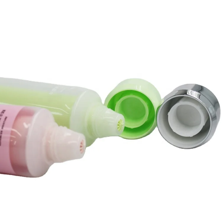 100+100ml wholesale manufacture tube lotion hand cream tube new cosmetic plastic dual chamber double tube packaging