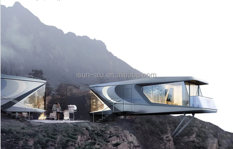 Luxury Small Mini Tiny Foldable Prefab Granny Containers House Villa Prefabricated Home Estate Cottage Hut Apartment