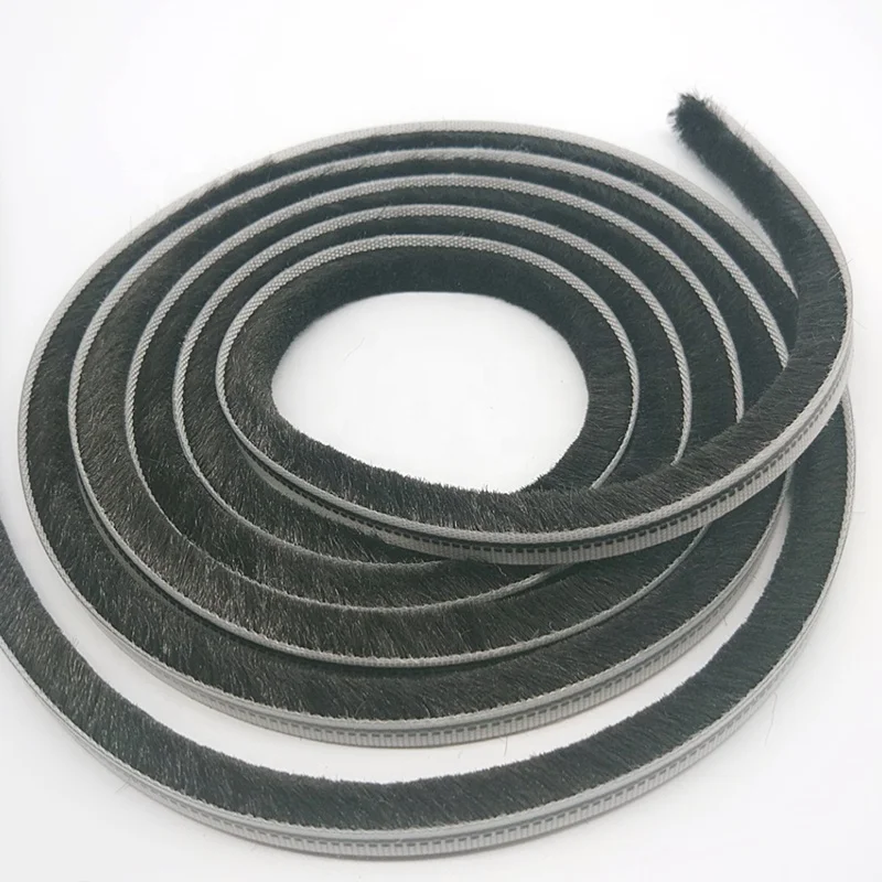 3p grey brown white black yellow blue silicone pile sealing weatherstrip