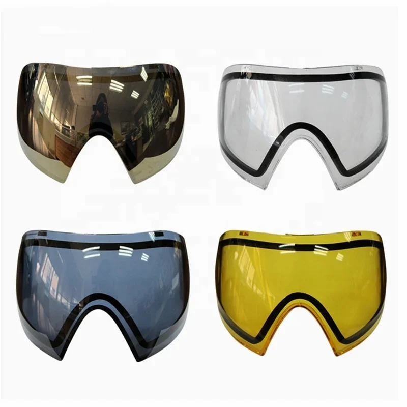 Wholesales Paintball Anti-fog double lens Available Spare Replaceable Dual Lenses for DYE I4 Mask