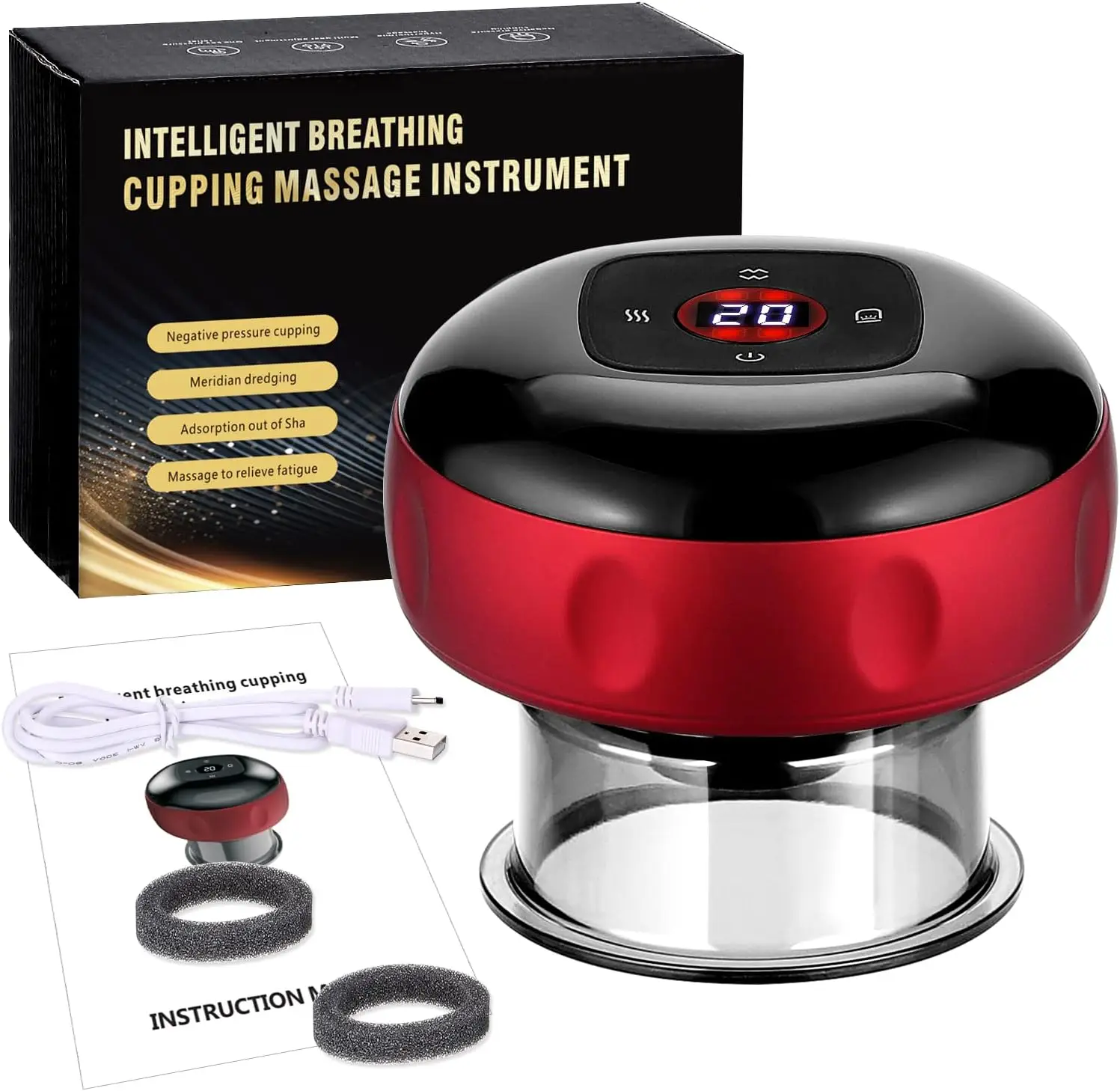 Chinese cupping therapy electric vacuum suction scraping massager tool health care gua sha device care massager scraping machine