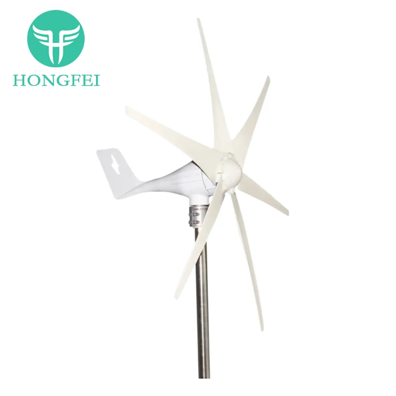 100W Black Three Blades Horizontal Wind Energy Generator Tail For Home