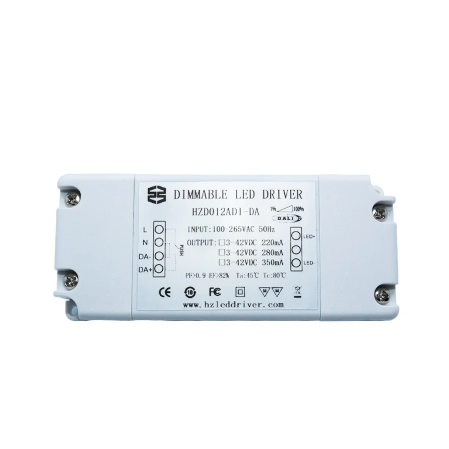 DALI светодиодный драйвер с регулируемой яркостью 3V-40V регулируемый ток 9W 10W 12W 15W 20W пластиковый корпус светодиодный драйвер