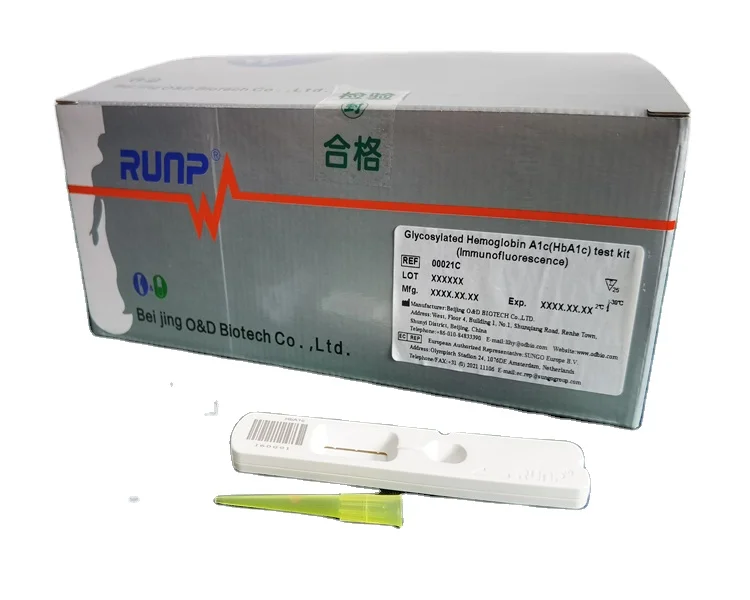 
HbA1c POCT Rapid Immunofluorescence Test Kit for Clinical Diagnosis 