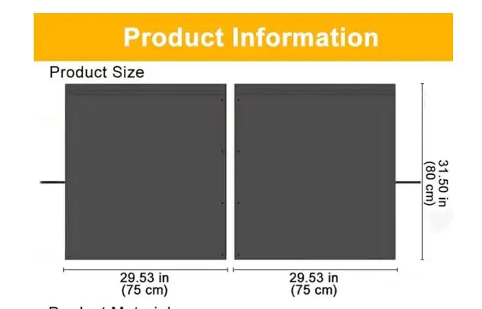 OWENIE Car Curtains - Car Privacy Divider Curtain Sun Shade for Travel Nap Sleeping Car Camping Accessories