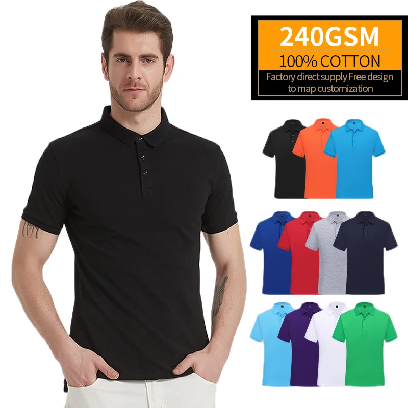OEM service latest custom plain golf polo style solid color shirts 100 cotton print polo shirt design