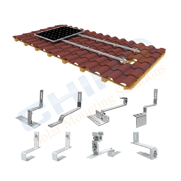 High Quality Tile Roof Solar Mounting Rack and Photovoltaic System for Solar Rooftop Support