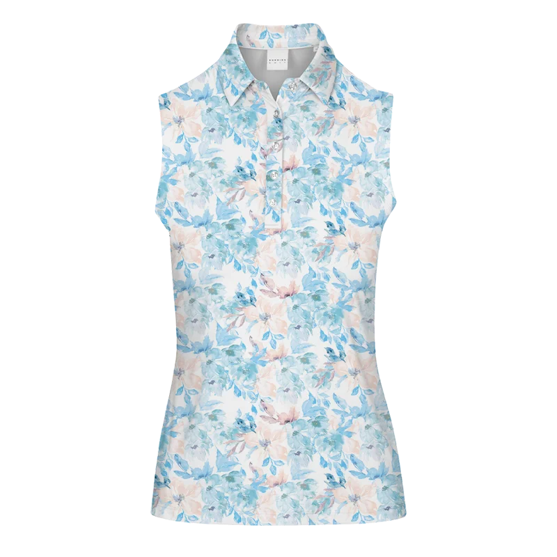 Wholesale Ladies Sport T-shirt Sublimation Sleeveless Custom Womens Polo Wear sleeveless women upf 50+ cool fabric polo shirts