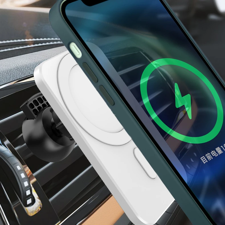 Magnetic Wireless Car Charger For iPhone13 Wireless Phone Charger 15W With Magnetic Ring Car Charger