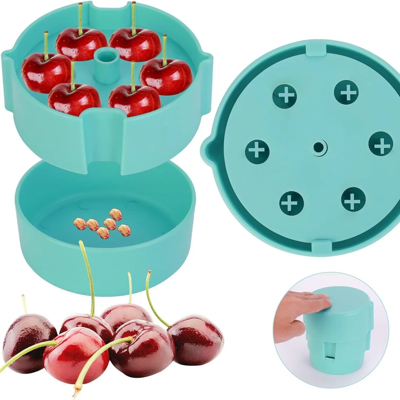 Cherry Pitter Commercial Cherry Pitter Portable Corer Tool Pits Cherry Seed Removal Machine Upgrade quick release cherry pitter