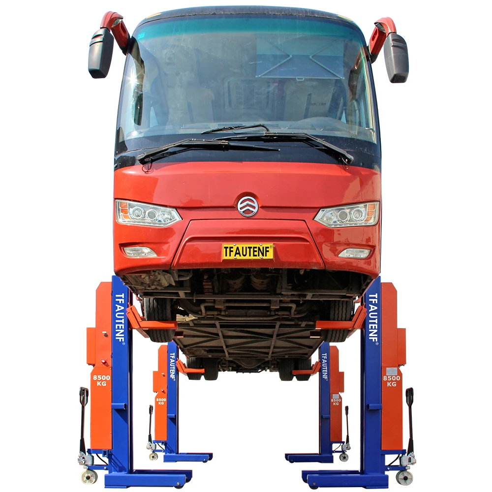 TFAUTENF 4 post heavy duty mobile column lifts hydraulic four post heavy duty truck lifter and bus lift vehicle post lifts