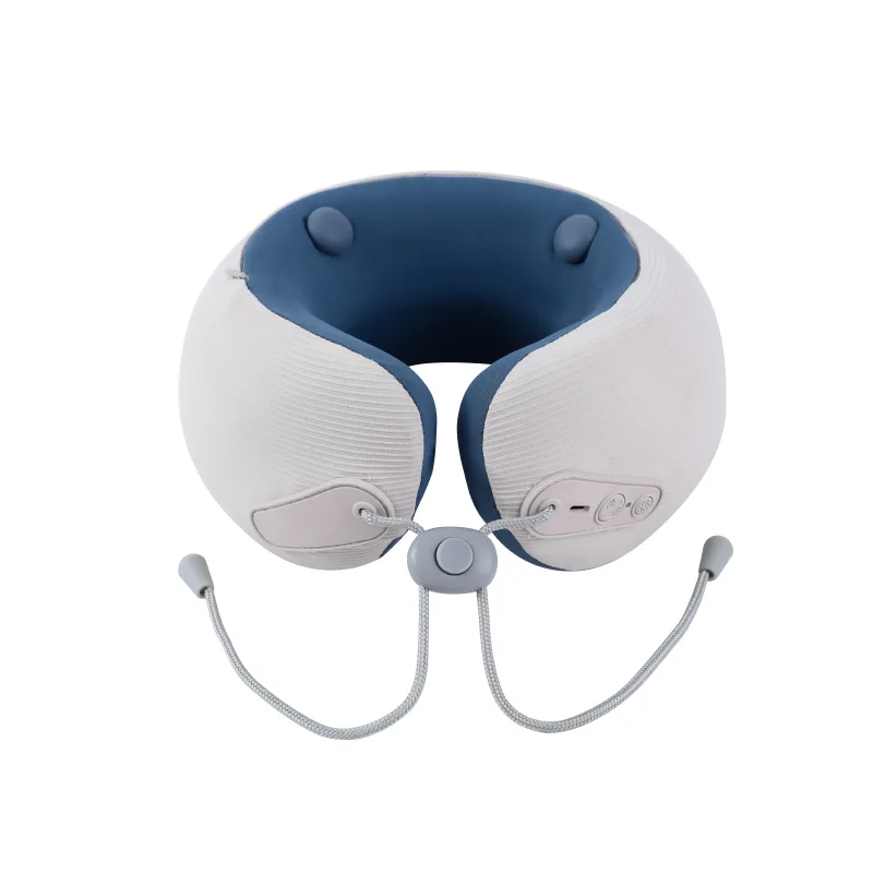 Cervical Neck Massager Pillow Portable Heated Massager Cushion with 4 Acupoints Vibrating Massage Idea for Travel Relaxation