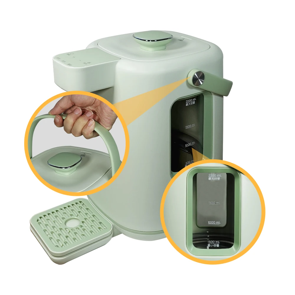 Keep Warm Flask Sterilization Disinfection Water Treatment Water Hot Pot With Insulation 2.2L Water Thermo Electric Air Pot