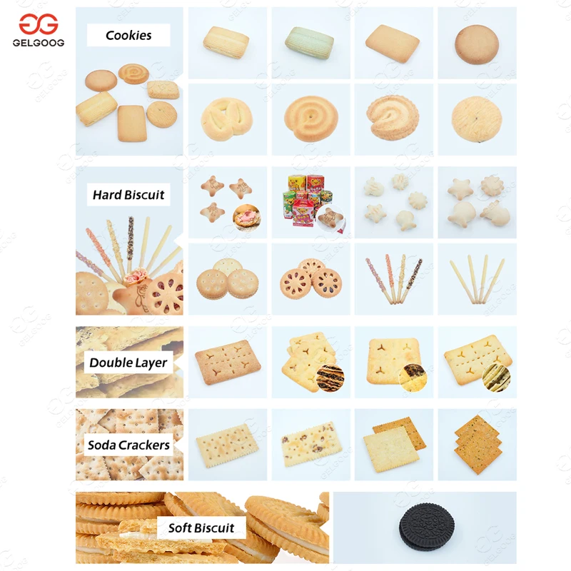 600/800/1000mm Full Automatic Finger Cookie Biscuit Making Machine Hard and Soft Production Line Price