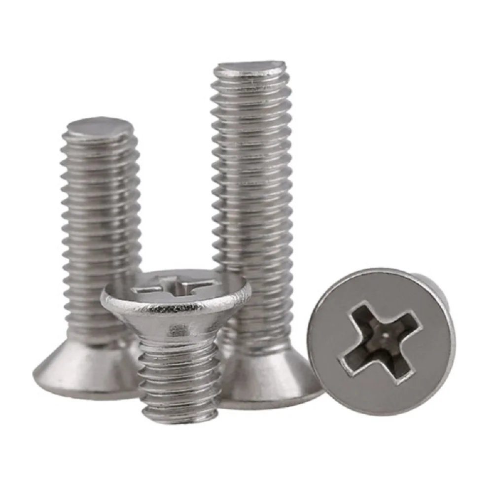 UNC-AMF 12-24 and 1/2 long Stainless Philips machine Flat Head Screw