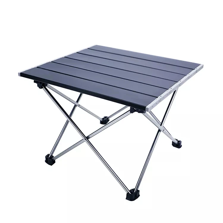 LARIBON Outdoor Furniture Custom Portable Lightweight Aluminium Picnic Table Outdoor Camping Folding Roll Picnic Table