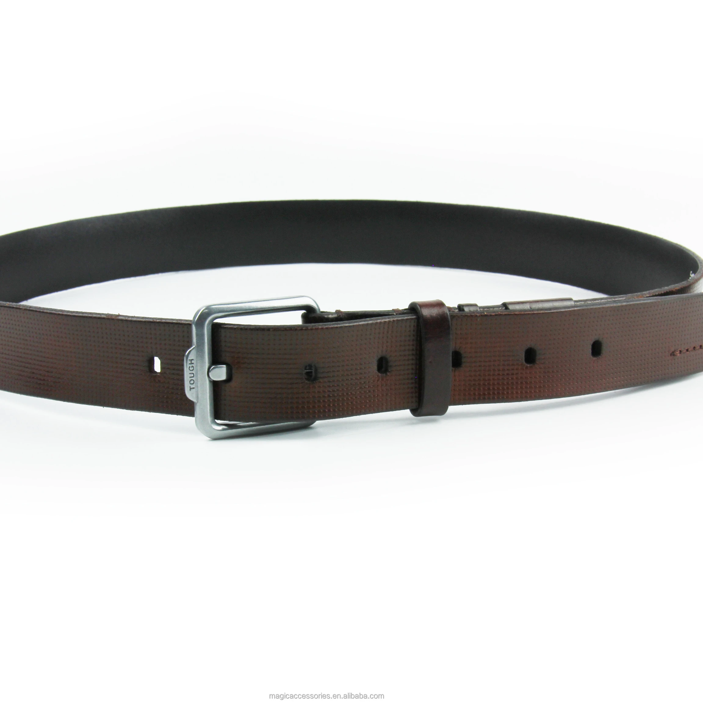 Cow hide brown trouser italian  studded leather belt hot sale online