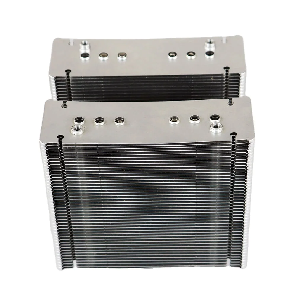 Heat Sink CPU 6 Heat Pipe Heat Radiatorheat Sink Dual Zipper Fin Heatsink CPU China Manufacture 120 Mm Silver Aluminum Square